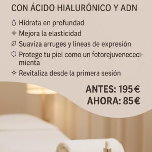 ¡OFERTA VERANO! Facial Premium con Ácido Hialurónico y ADN